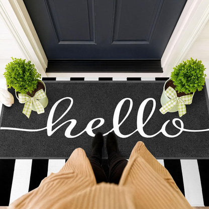 EARTHALL Funny Hello Mats Outside/Inside 59"x24", Front Door Mat Outdoor Entrance, Indoor Outdoor Mats for Home Entrance, Funny Doormat Outside/Inside Entry, Front Porch Decor for Farmhouse