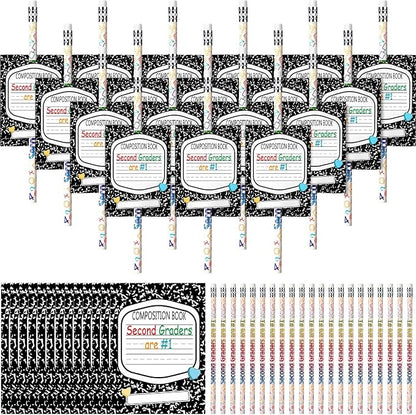 Tenceur 48 Set Back to School 2nd Graders Pencils & Cards Gifts Bulk