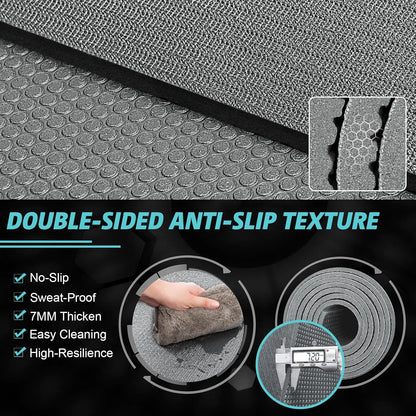 Large Exercise Mat 8'x5'|12'x6' Workout Mat for Home Gym Mats Exercise Heavy Duty Gym Flooring Fitness Mat Large Yoga Mat Cardio Mat for Weightlifting, Jump Rope, MMA, Shoe-Friendly