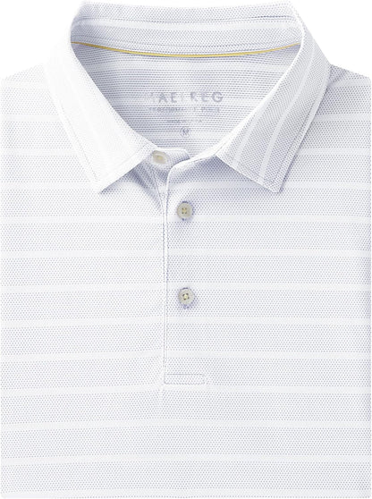 M MAELREG Golf Shirts for Men Short Sleeve Dry Fit Casual Striped Performance Moisture Wicking Collared Mens Polo Shirts
