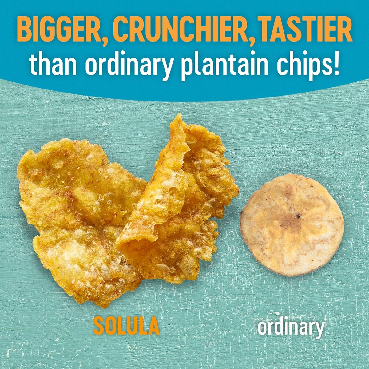 Solula Plantain Crisps Authentic Tostones, Roasted Garlic, 4 Ounce (Pack of 3), Kettle Cooked Chips, Gluten Free, Paleo Friendly, Grain Free, Vegan