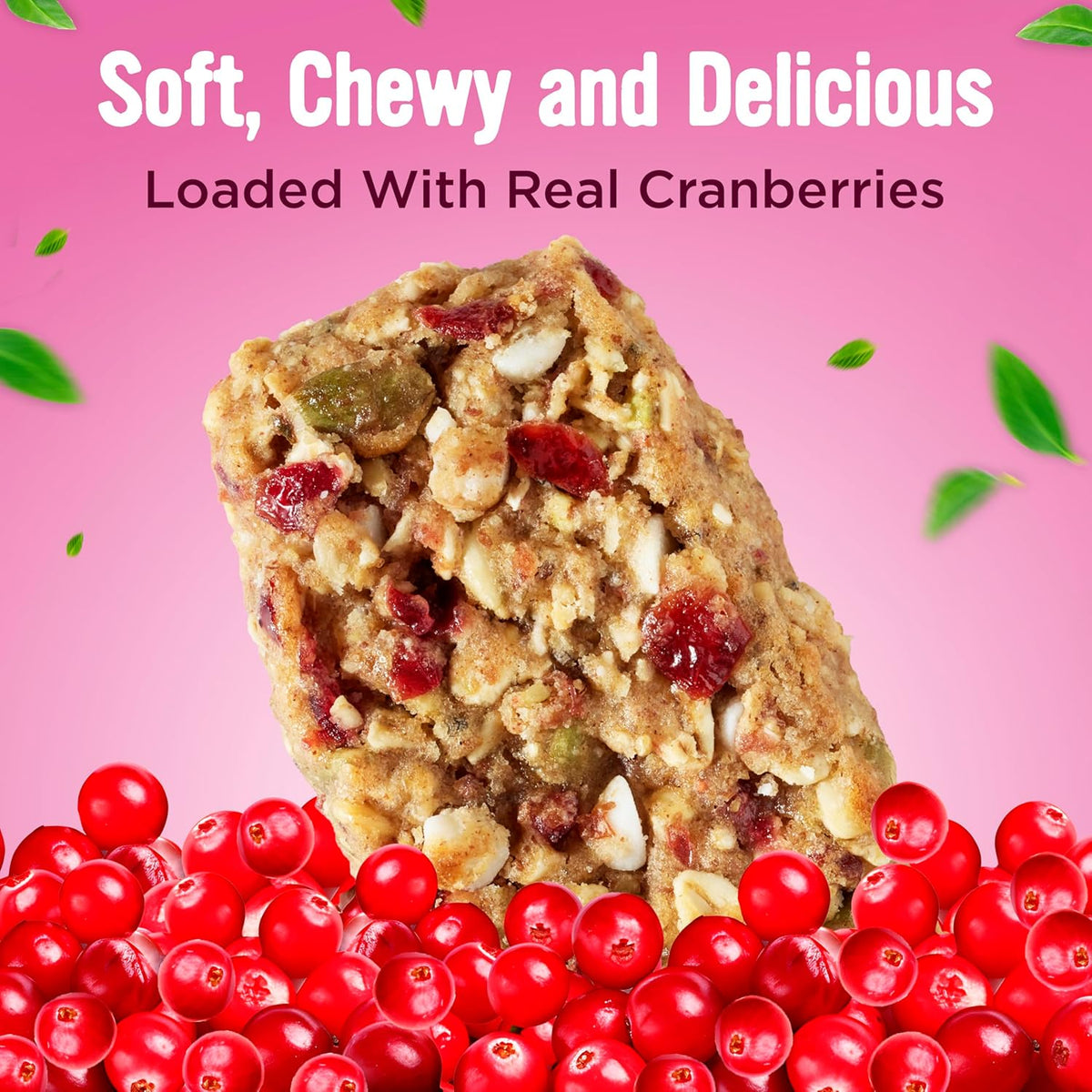 Cooper Street Oatmeal Cranberry Granola Bakes (12 pack) - Individually Wrapped Soft and Chewy Breakfast Granola Bars - Nut, Dairy & Soy Free - Great As Kids Snacks For School, Hiking Or Lunchbreak