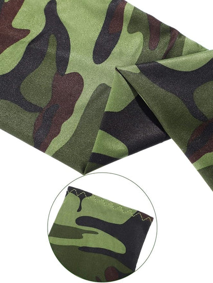 Mudder 8 Pairs UV Sun Protection Cooling Arm Sleeves for Men Women Youth Silk Compression Arm Cover Breathable Outdoors Sport