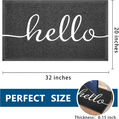 EARTHALL Funny Hello Mats Outdoor, Front Door Mat for Outside Entry, Doormat Outside/Inside Entrance, Front Door Rugs for Entryway Indoor, Outdoor Mats for Home Entrance, Front Porch Decor 20"x32"