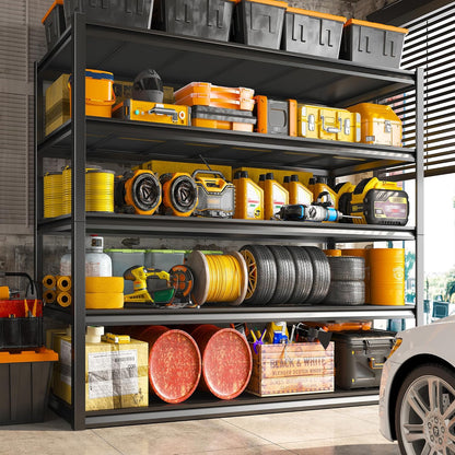 REIBII Garage Shelving 48.2" W Storage Shelves 3000LBS Metal Shelving Heavy Duty Adjustable Metal Shelf Industrial Pantry Shelves for Basement Garage Warehouse 72.2" H x 24.2" D x 48.2" W, 3 Pack