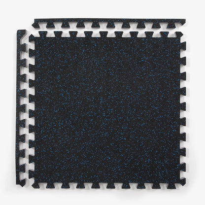 IncStores Impact Foam Rubber Floor Tiles, Interlocking Home Gym Floor Matts for Weight & Workout Equipment Room Padding, 2'x2' Tiles