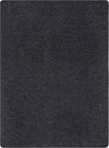 Ottomanson 5' x 6'6" Mud Mat Area Rug Scraper Carpet - Non-Slip, Dirt Trapping for Indoor & Outdoor Use - Ideal for Entryway, Garage, Kitchen, Patio & High-Traffic Areas, Black
