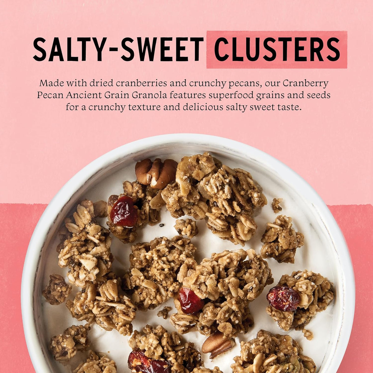 Purely Elizabeth, Cranberry Pecan, Ancient Grain Granola, Gluten-Free, Non-GMO, 12 Oz Bags (Pack of 3)