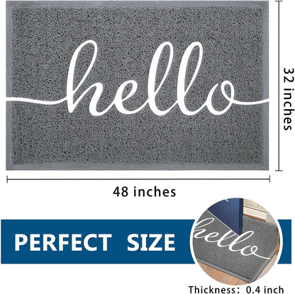 EARTHALL Funny Hello Mats Outdoor/Indoor, Front Door Mat Outside Entrance, Inside Outside Mats for Home Entrance, Funny Doormat Outdoor/Indoor Entrance, Front Porch Decor for Farmhouse 48"x32"